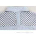 Checkered Striped Patchwork Short Sleeved Men Shirt